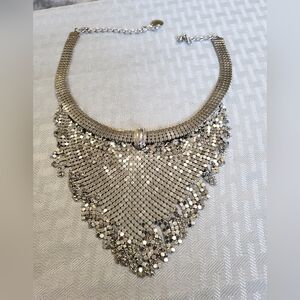 Chic Silver Mesh Necklace